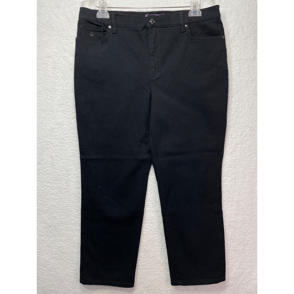 Gloria Vanderbilt Women's size 14 P Amanda Pants Black Jeans